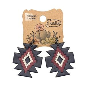 Justin Women's Southwestern Aztec Dangle Earrings Multicolor
